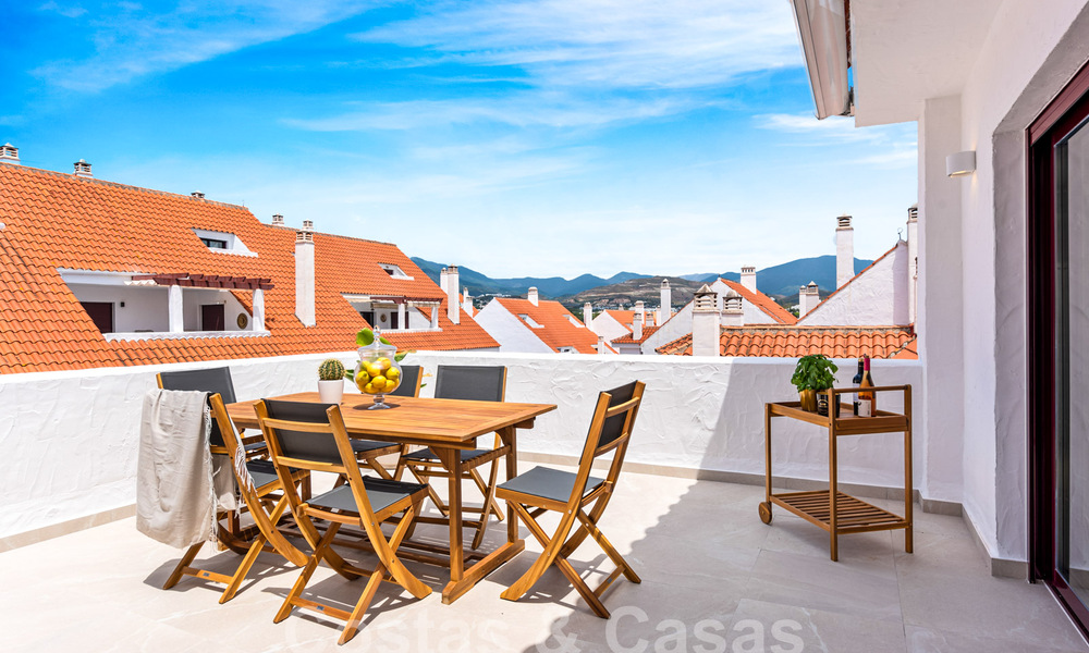 Contemporary renovated penthouse for sale within walking distance of all amenities and Puerto Banus in Nueva Andalucia, Marbella 57419