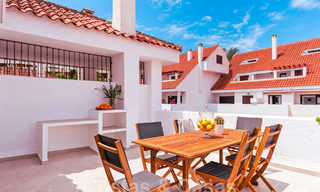 Contemporary renovated penthouse for sale within walking distance of all amenities and Puerto Banus in Nueva Andalucia, Marbella 57421 