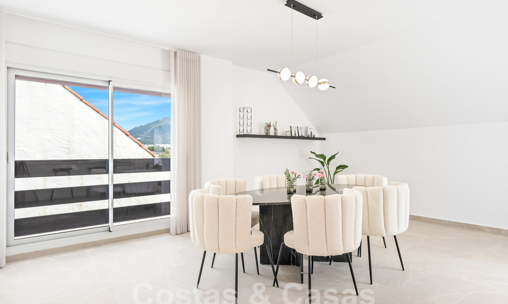 Contemporary renovated penthouse for sale within walking distance of all amenities and Puerto Banus in Nueva Andalucia, Marbella 57444