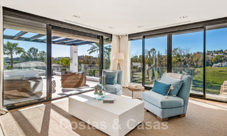 Modern renovated Mediterranean luxury villa for sale, located on the first line of golf, in the heart of Nueva Andalucia, Marbella 57003 