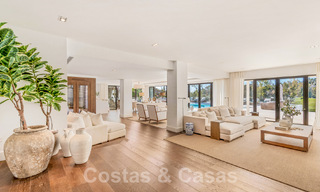 Modern renovated Mediterranean luxury villa for sale, located on the first line of golf, in the heart of Nueva Andalucia, Marbella 57009 