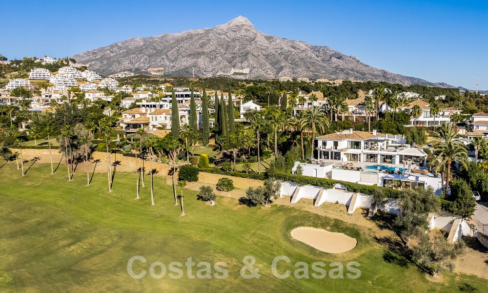 Modern renovated Mediterranean luxury villa for sale, located on the first line of golf, in the heart of Nueva Andalucia, Marbella 57016