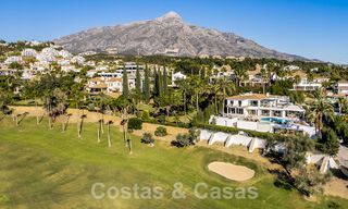 Modern renovated Mediterranean luxury villa for sale, located on the first line of golf, in the heart of Nueva Andalucia, Marbella 57016 