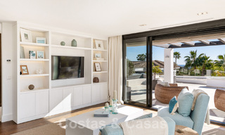 Modern renovated Mediterranean luxury villa for sale, located on the first line of golf, in the heart of Nueva Andalucia, Marbella 57020 