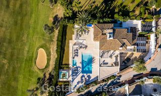 Modern renovated Mediterranean luxury villa for sale, located on the first line of golf, in the heart of Nueva Andalucia, Marbella 57028 