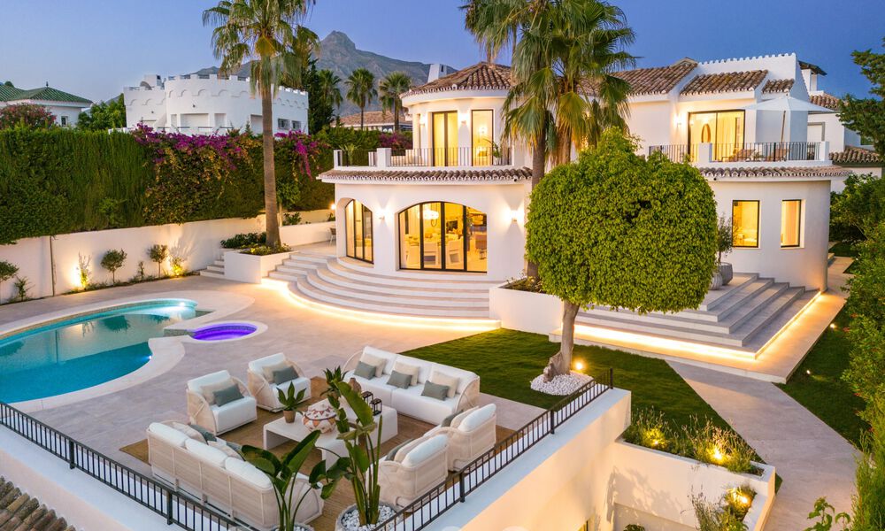 Characterful luxury villa in a unique architectural style for sale in the heart of the golf valley in Nueva Andalucia, Marbella 57624