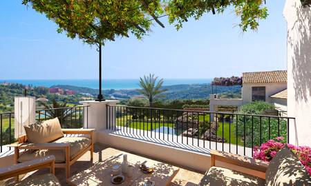 New, Mediterranean luxury villa for sale with panoramic golf and sea views in a 5-star golf resort, Costa del Sol 57789