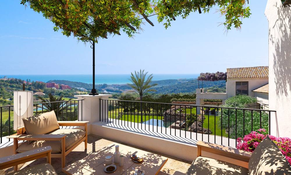 New, Mediterranean luxury villa for sale with panoramic golf and sea views in a 5-star golf resort, Costa del Sol 57789