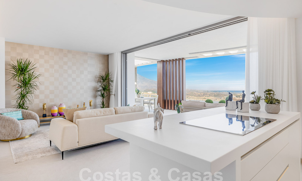 Superb new build apartment for sale with phenomenal sea, golf and mountain views, Marbella - Benahavis 58348