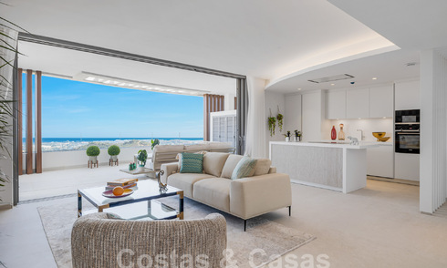 Superb new build apartment for sale with phenomenal sea, golf and mountain views, Marbella - Benahavis 58365