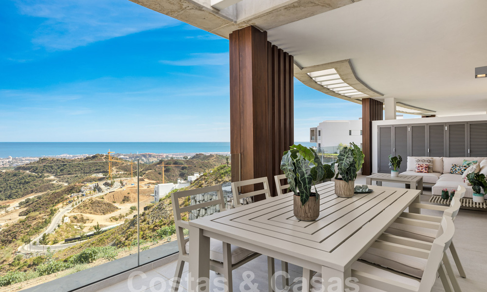 Superb new build apartment for sale with phenomenal sea, golf and mountain views, Marbella - Benahavis 58367