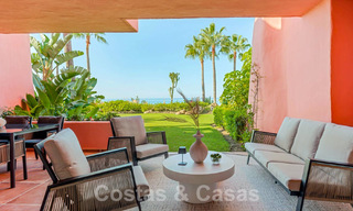 Garden apartment for sale with open sea views in an iconic beach complex on the New Golden Mile between San Pedro and Estepona 57934 