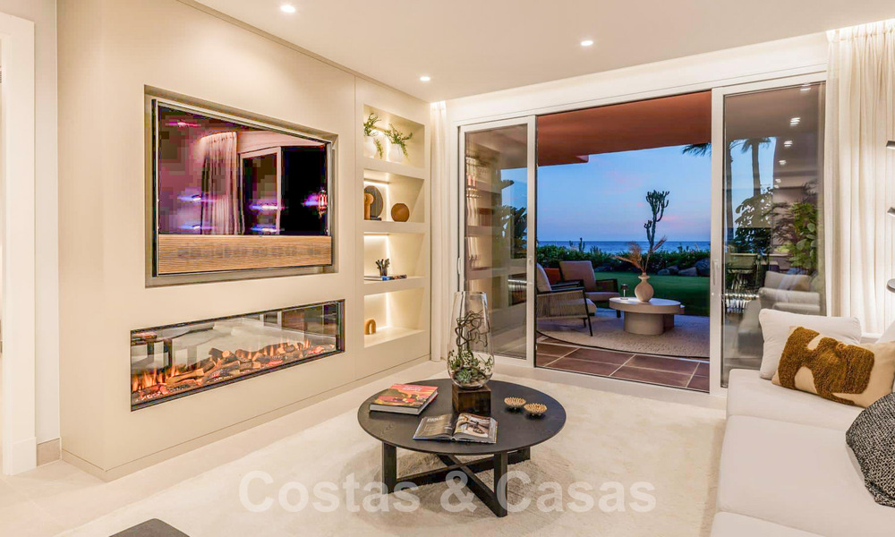 Garden apartment for sale with open sea views in an iconic beach complex on the New Golden Mile between San Pedro and Estepona 57952