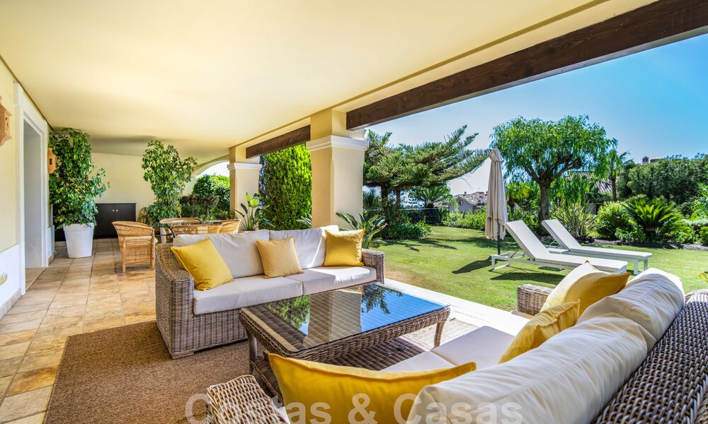 Luxury garden apartment for sale with private pool in high-end complex in Nueva Andalucia, Marbella 58051