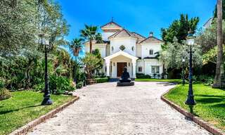 Luxury villa with traditional architecture for sale, located frontline golf in Nueva Andalucia, Marbella 58126 