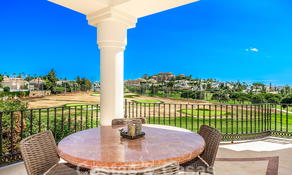 Luxury villa with traditional architecture for sale, located frontline golf in Nueva Andalucia, Marbella 58131