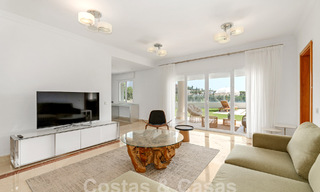 Luxury villa with traditional architecture for sale, located frontline golf in Nueva Andalucia, Marbella 58134 