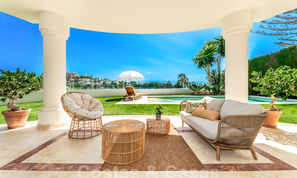 Luxury villa with traditional architecture for sale, located frontline golf in Nueva Andalucia, Marbella 58135