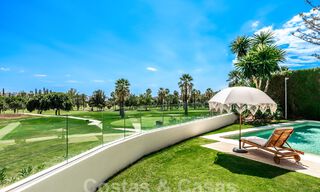 Luxury villa with traditional architecture for sale, located frontline golf in Nueva Andalucia, Marbella 58137 