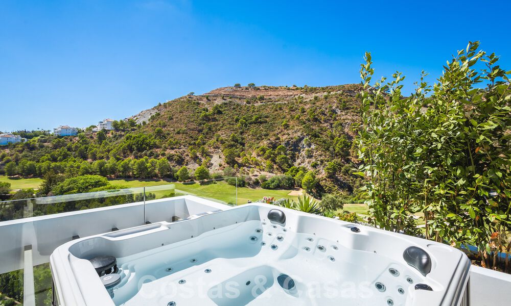 Luxury designer villa for sale in exclusive, gated frontline golf complex with panoramic views in La Quinta, Marbella - Benahavis 59072