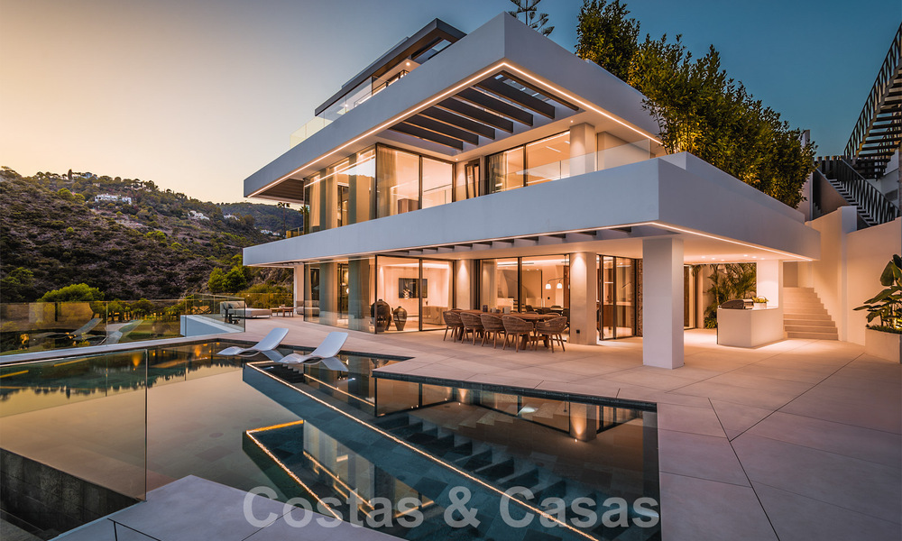 Luxury designer villa for sale in exclusive, gated frontline golf complex with panoramic views in La Quinta, Marbella - Benahavis 59099