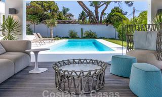 Modernist luxury villa for sale a stone's throw from the beach and all amenities, with sea view in San Pedro, Marbella 58668 