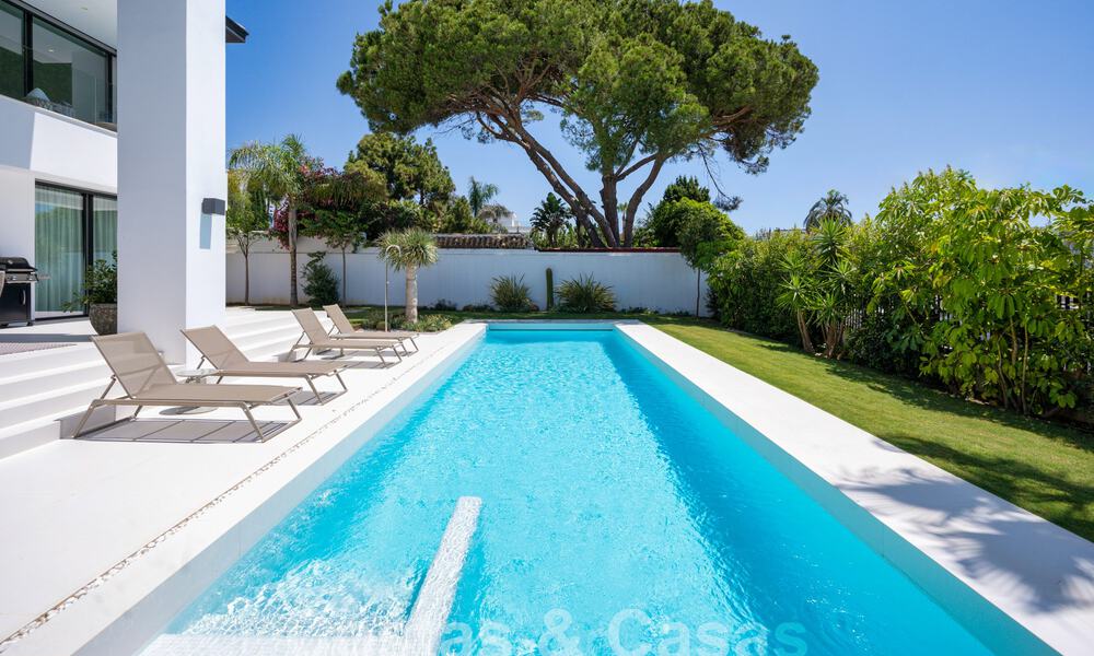 Modernist luxury villa for sale a stone's throw from the beach and all amenities, with sea view in San Pedro, Marbella 58672