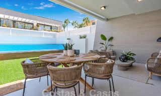 Modernist, semi-detached villa for sale a stone's throw from the beach near Puerto Banus in Marbella 58943 