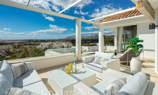 Mediterranean luxury villa with panoramic sea views for sale in Nueva Andalucia's golf valley in Marbella 59106 