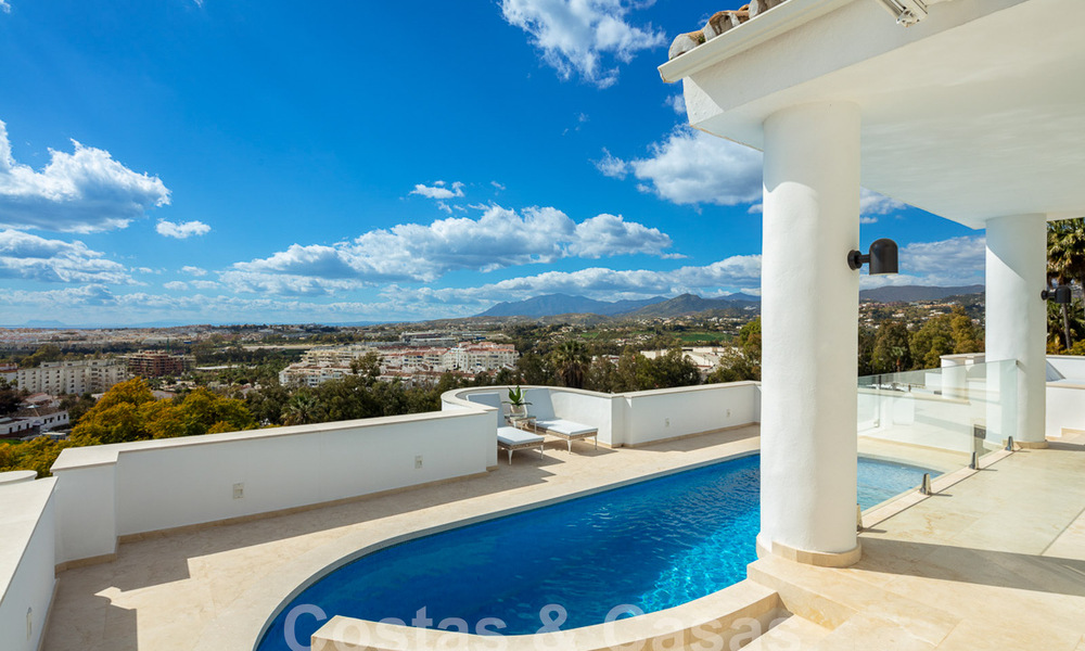 Mediterranean luxury villa with panoramic sea views for sale in Nueva Andalucia's golf valley in Marbella 59107