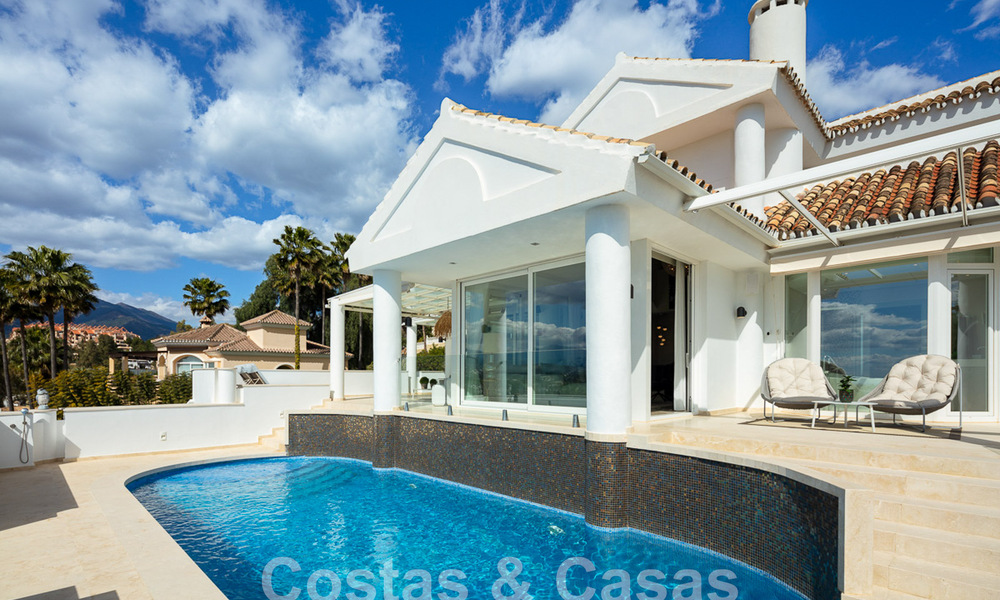 Mediterranean luxury villa with panoramic sea views for sale in Nueva Andalucia's golf valley in Marbella 59108
