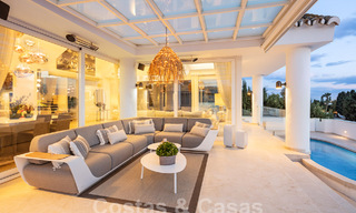 Mediterranean luxury villa with panoramic sea views for sale in Nueva Andalucia's golf valley in Marbella 59118 