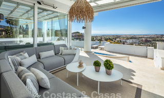 Mediterranean luxury villa with panoramic sea views for sale in Nueva Andalucia's golf valley in Marbella 59126 