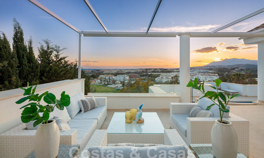 Mediterranean luxury villa with panoramic sea views for sale in Nueva Andalucia's golf valley in Marbella 59133