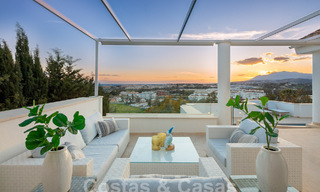 Mediterranean luxury villa with panoramic sea views for sale in Nueva Andalucia's golf valley in Marbella 59133 