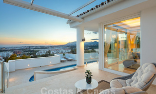 Mediterranean luxury villa with panoramic sea views for sale in Nueva Andalucia's golf valley in Marbella 59134 