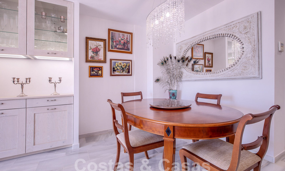 Penthouse for sale with spacious roof terrace and 360° views, a stone's throw from the beach and centre of Puerto Banus, Marbella. Reduced to sell! 59057