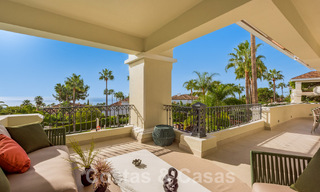 Spacious luxury apartment for sale with panoramic sea views in gated urbanisation on the Golden Mile, Marbella 59797 