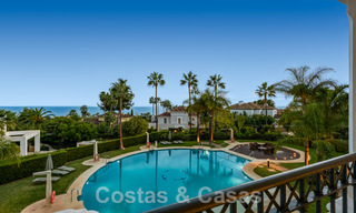 Spacious luxury apartment for sale with panoramic sea views in gated urbanisation on the Golden Mile, Marbella 59803 