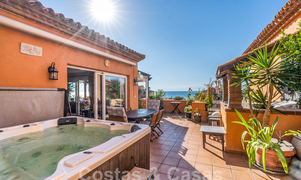 Spacious penthouse for sale in gated beach complex with magnificent sea views in La Duquesa, Costa del Sol 59324