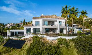 Modern Andalusian luxury villa with unobstructed sea views for sale in gated community of La Quinta, Marbella - Benahavis 59525 