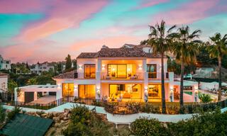 Modern Andalusian luxury villa with unobstructed sea views for sale in gated community of La Quinta, Marbella - Benahavis 59533 