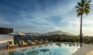 Modern Andalusian luxury villa with unobstructed sea views for sale in gated community of La Quinta, Marbella - Benahavis 59535 