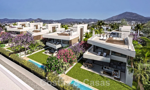New development with 5 sophisticated luxury villas for sale a few steps from the beach just off Puerto Banus, Marbella 59379