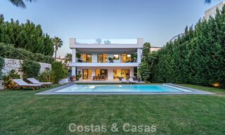 Modern luxury villa for sale in a contemporary architectural style, walking distance from Puerto Banus, Marbella 788913 