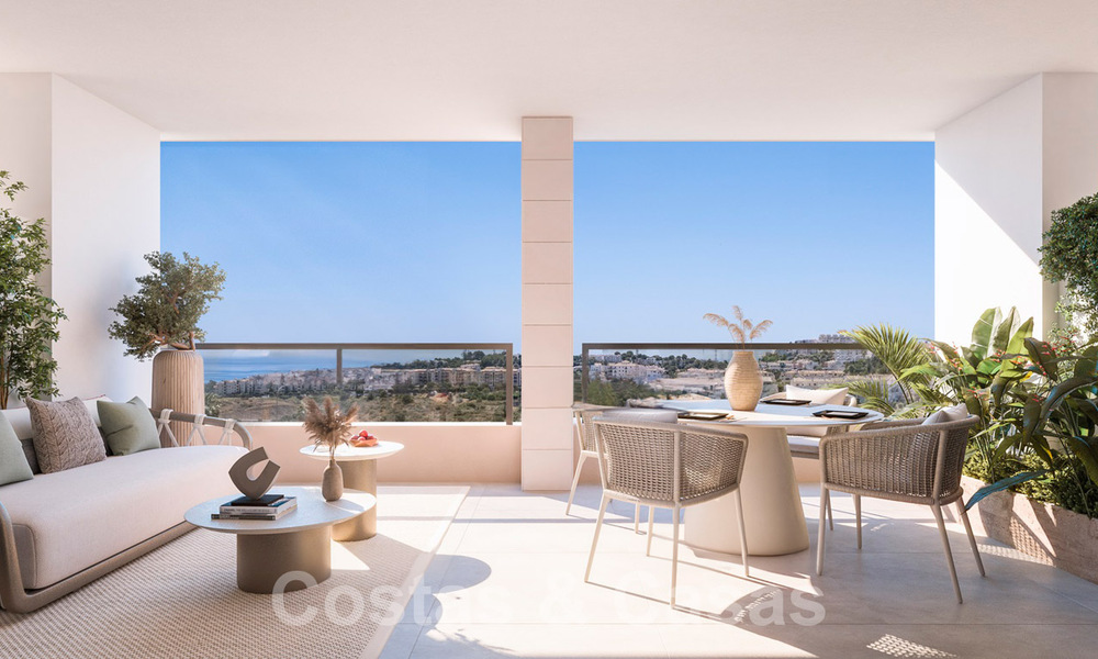 Modern frontline golf apartments with sea views for sale in Mijas - Costa del Sol 59479