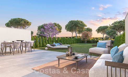 New, modern 4-bedroom townhouses for sale in a prestigious golf resort in San Roque, Costa del Sol 59492