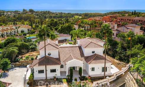 Luxury villa in a classic and Andalusian architectural style w/ sea views for sale, New Golden Mile, Marbella - Estepona 60086