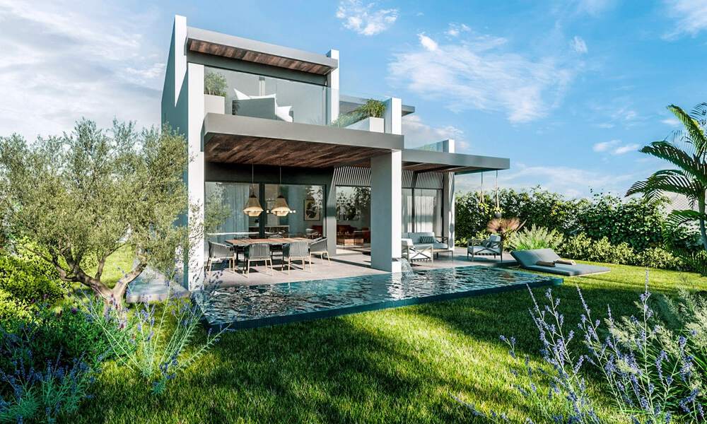 New on the market! 8 modern luxury villas, frontline golf, on the New Golden Mile between Marbella and Estepona 60514