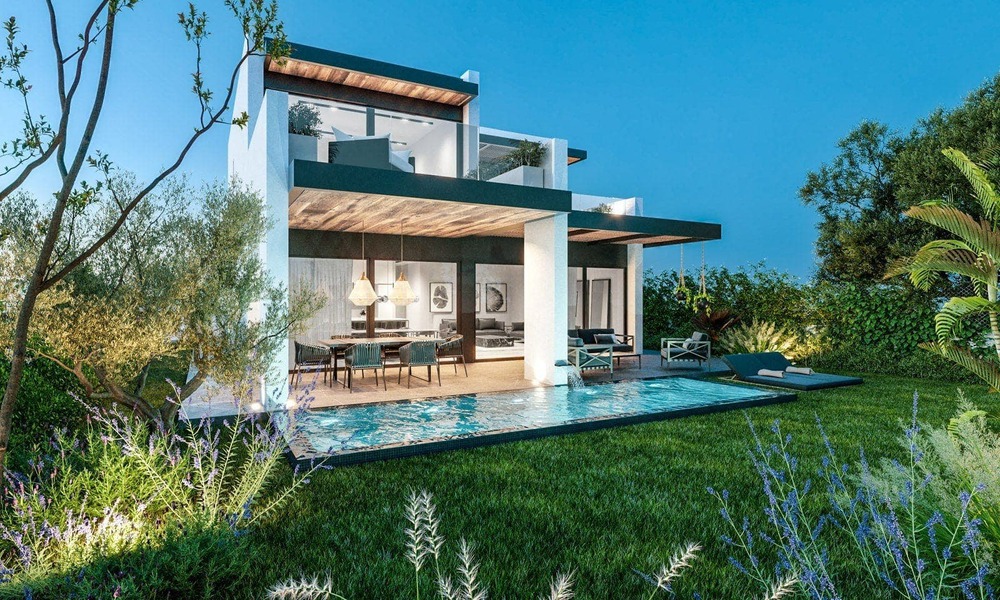 New on the market! 8 modern luxury villas, frontline golf, on the New Golden Mile between Marbella and Estepona 60516